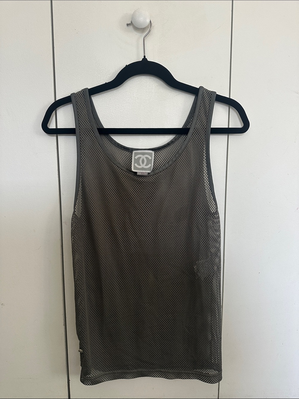 RARE CHANEL Mesh Sleeveless Tank Top
